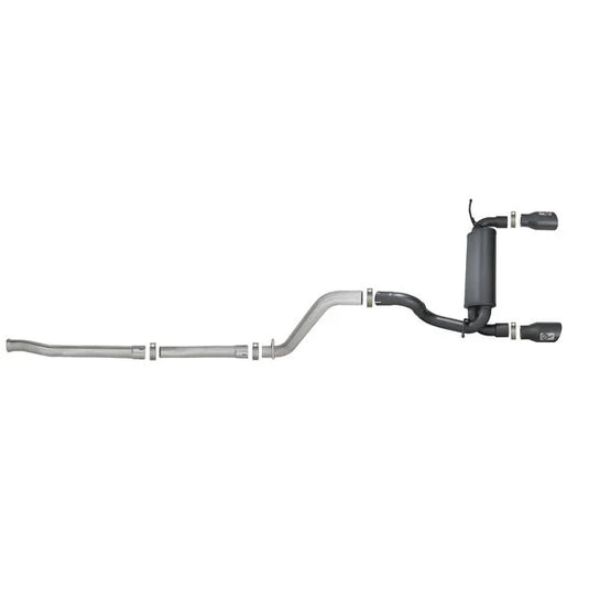 aFe Power Rebel Series 2.5" 409 Stainless Dual Outlet Cat-Back Exhaust System for 18-24 Jeep Wrangler JL with 3.6L