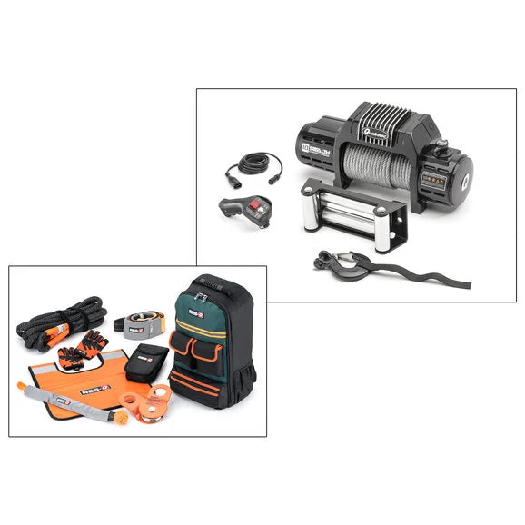 Load image into Gallery viewer, Quadratec Stealth Winch and Premium Res-Q Recovery Kit
