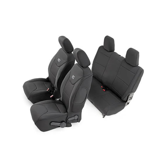 Load image into Gallery viewer, Rough Country 91006 Front &amp; Rear Seat Covers for 11-12 Jeep Wrangler JK 2 Door
