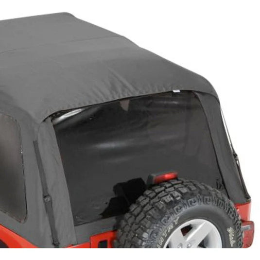 Rampage Products 1096351823 Frameless Trail Top Replacement Rear Tinted Window in Black Diamond for 04-06 Jeep Wrangler Unlimited TJ with Rampage Frameless Trail Top ONLY