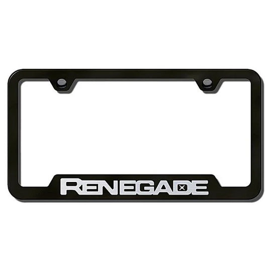 Automotive Gold Laser Etched Cut-Out Renegade Logo License Plate Frame