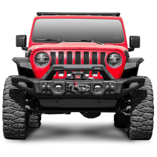 Rival 4x4 Front Modular Stamped Steel Bumper for 07-24 Jeep Wrangler JK, JL & Gladiator JT