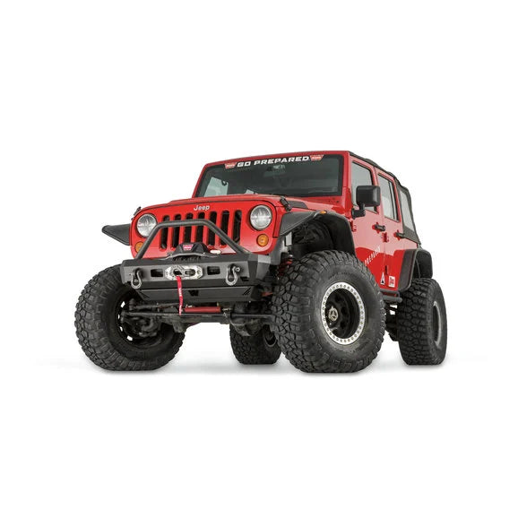 Load image into Gallery viewer, WARN 101450 Elite Series Front Stubby Bumper with Grille Guard for 07-18 Jeep Wrangler JK
