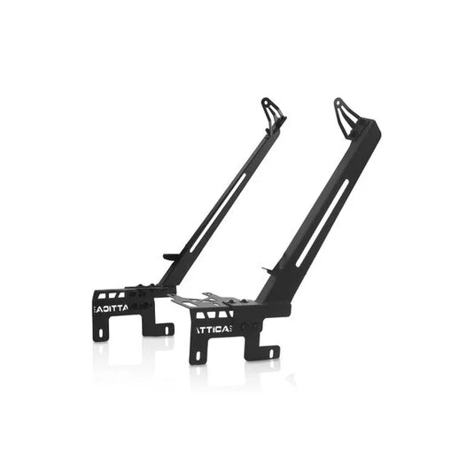 Attica 4x4 ATTJL01E104-BX Frontier Series Windshield Light Mount Brackets for 18-24 Jeep Wrangler JL & Gladiator JT