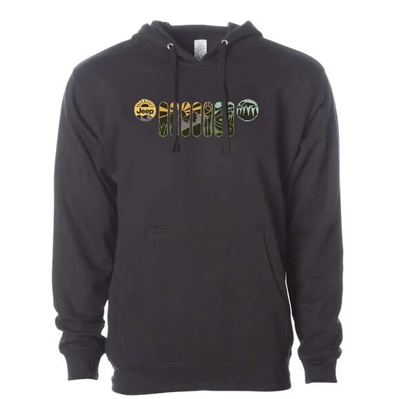 Jeep Merchandise Men's Atomic Grille Hoodie in Black