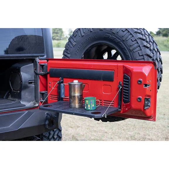 Load image into Gallery viewer, Rough Country 10630 Folding Tailgate Table for 07-18 Jeep Wrangler JK
