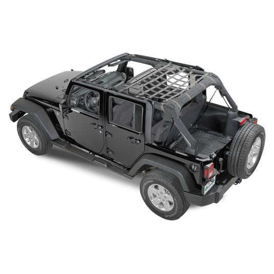 Dirtydog 4X4 Rear Seat Netting for 07-18 Jeep Wrangler Unlimited JK 4 Door