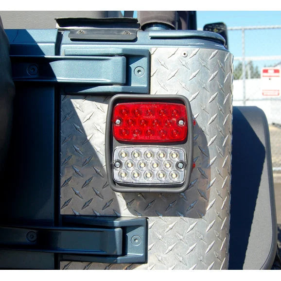 Load image into Gallery viewer, Warrior Products 2965 Steel LED Tail Lights for 55-06 Jeep CJ, Wrangler YJ, TJ &amp; Unlimited
