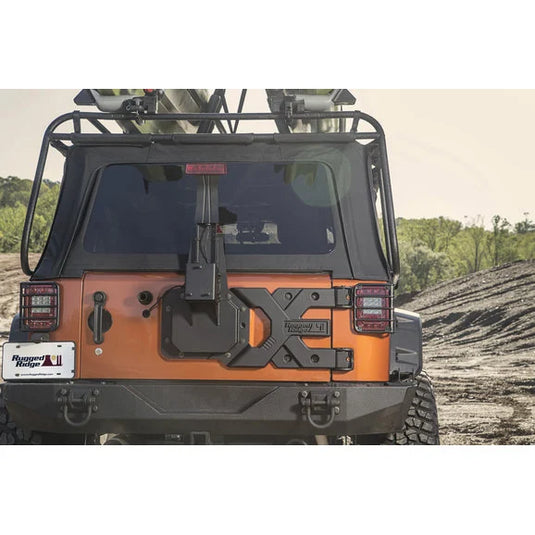 Rugged Ridge 11546.50 Spartacus HD Tire Carrier for 07-18 Jeep Wrangler JK