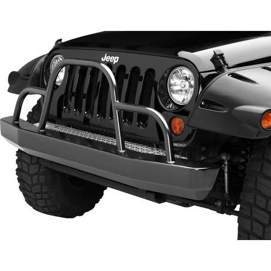 Warrior Products 59050 Front Rock Crawler Bumper with Brush Guard for 07-18 Jeep Wrangler JK