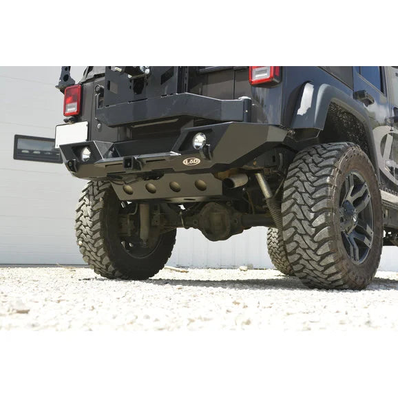 Load image into Gallery viewer, LoD Offroad JSP0721 Destroyer Rear Muffler Skid Plate for 07-18 Jeep Wrangler JK
