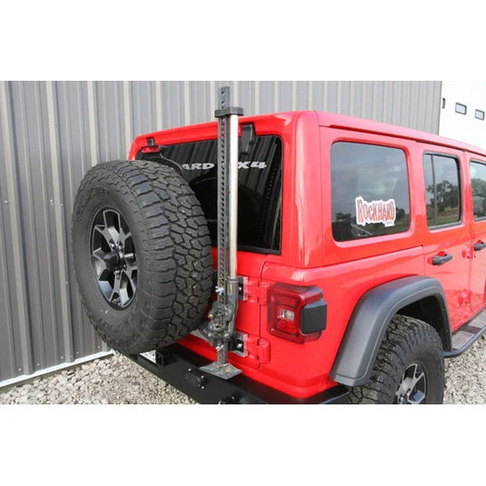 Rock Hard 4X4 RH-90350 Freedom Series Body Mount Tire Carrier with Billet Aluminum Braces for 18-24 Jeep Wrangler JL