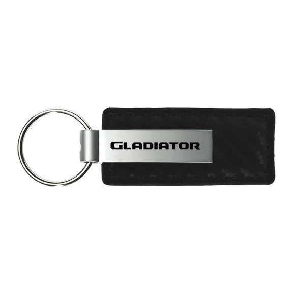 Automotive Gold Carbon Fiber Leather Gladiator Keychain