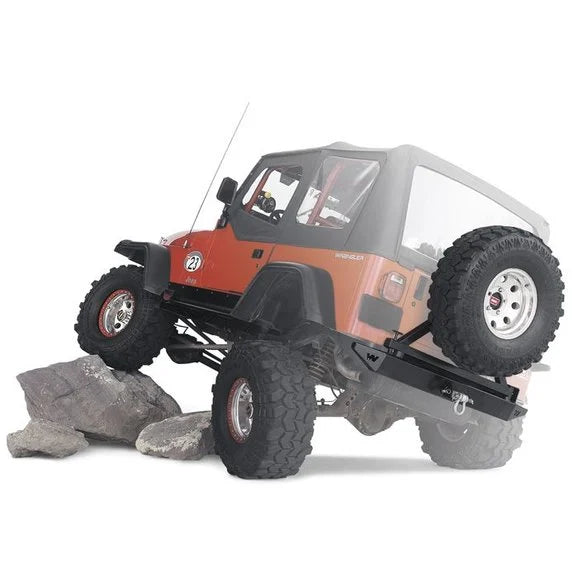 WARN Rock Crawler Rear Bumper and Tire Carrier for 76-86 Jeep CJ-7