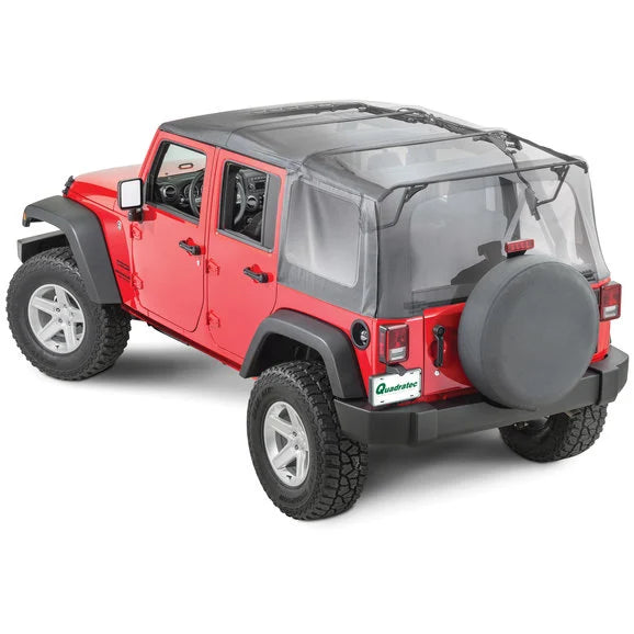 QuadraTop Gen II Complete Soft Top in Black Diamond for 07-18 Jeep Wrangler Unlimited JK