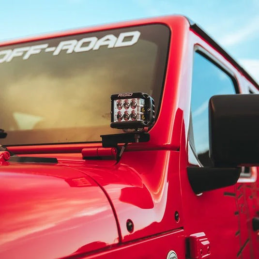 Rigid Industries 41659 A-Pillar LED Light Mounts for 18-24 Jeep Wrangler JL & Galdiator JT