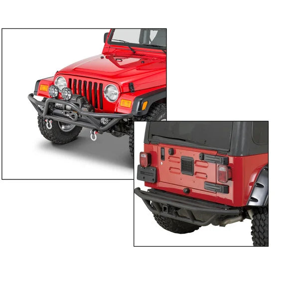 Load image into Gallery viewer, Quadratec QRC Front Bumper with Rear Bumper for 87-06 Jeep Wrangler YJ, TJ &amp; Unlimited
