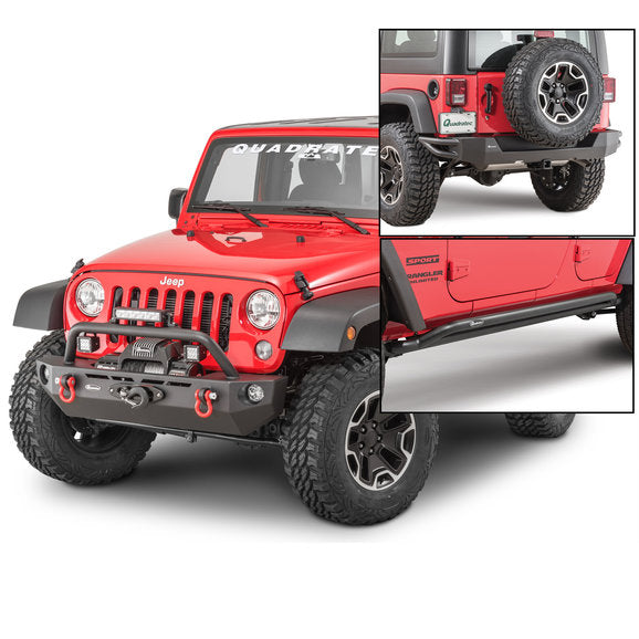 Load image into Gallery viewer, Quadratec QRC Front / Rear Bumper &amp; Rocker Guards for 07-18 Jeep Wrangler JK Unlimited 4-Door
