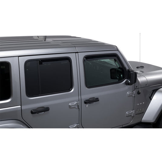 Putco Element Tinted Window Visors for 18-24 Jeep Wrangler JL & Gladiator JT