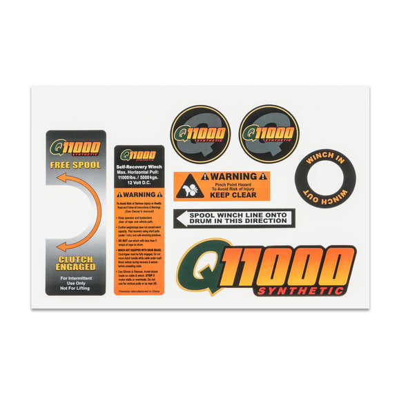 Quadratec Decal Set for Q11000S Winch