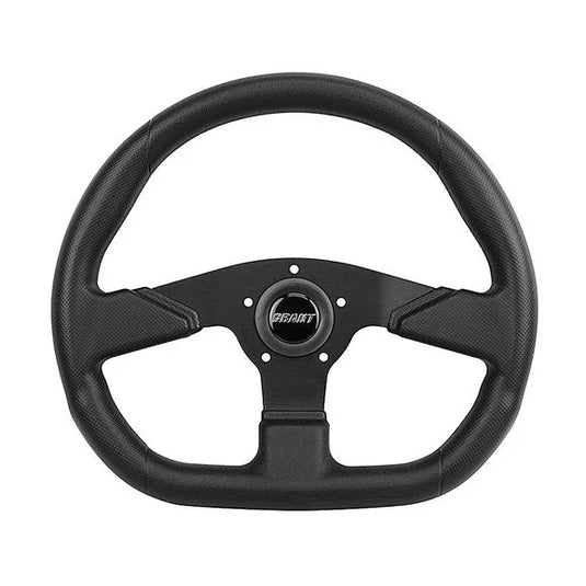 Grant Products 689 Grant Racing Edition Steering Wheel in Black Anodized Aluminum with Contoured Polyurethane Grip