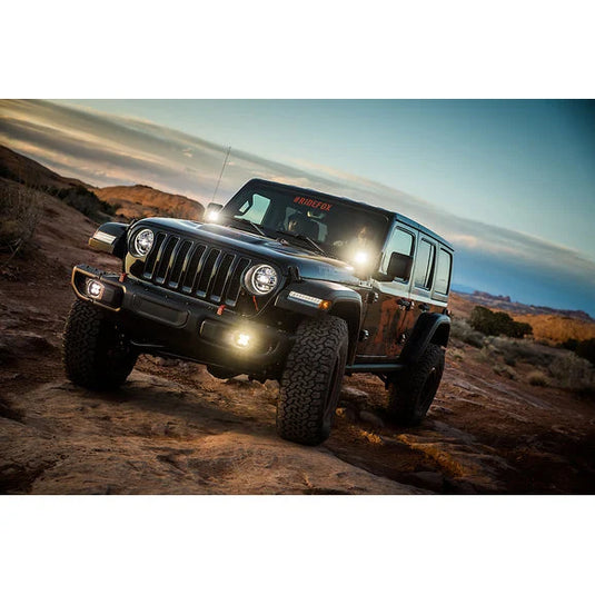 Baja Designs 447066 Squadron-R Sport LED Fog Pocket Light Kit for 18-24 Jeep Wrangler JL Sport/Sport-S & Gladiator JT with OE Plastic Front Bumper