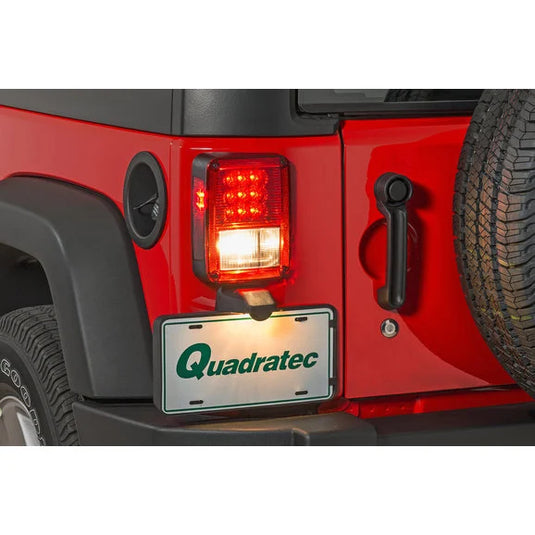 Quadratec Premium Heated LED Projector Beam Headlights & LED Tail Lights for 07-18 Jeep Wrangler JK