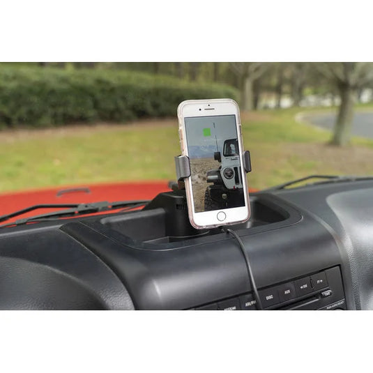 Rugged Ridge Dash Multi-Mount Charging Phone Kit for 97-23 Jeep Wrangler TJ, JK JL & Gladiator JT