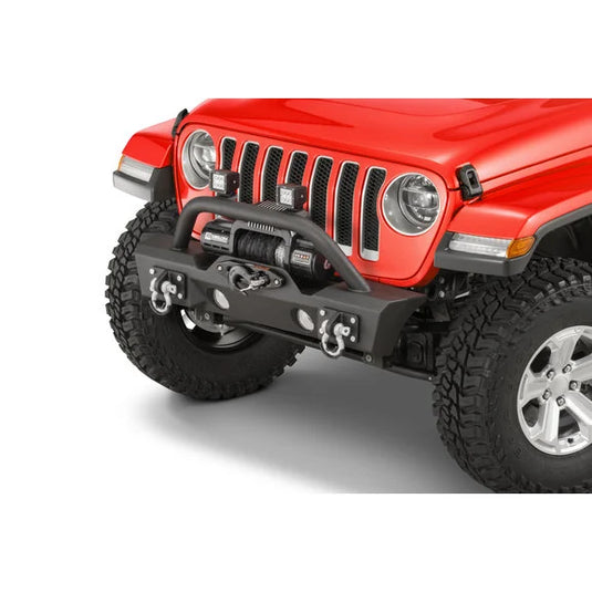 TACTIK Stubby Front Bumper with Hoop for 18-23 Jeep Wrangler JL & Gladiator JT