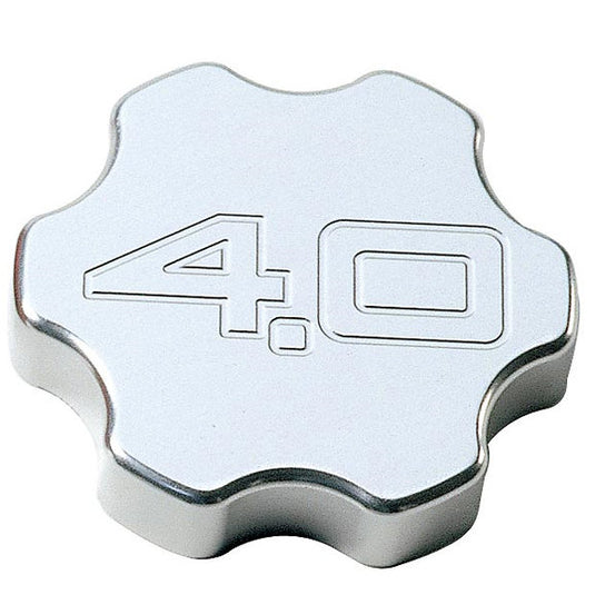 New Century Manufacturing Billet Aluminum Oil Cap Cover for 4.0L 6CYL with 6 Ribbed Cap