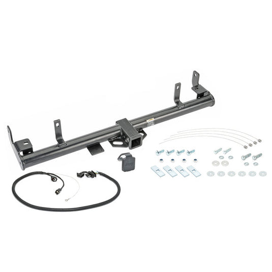 Quadratec Premium 2" Receiver Hitch with Wiring Kit & Jeep Logo Plug for 97-06 Jeep Wrangler TJ & Unlimited