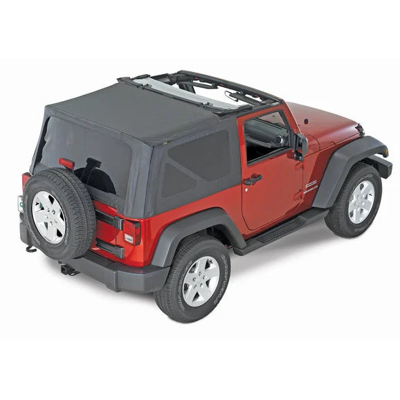 Load image into Gallery viewer, QuadraTop Replacement Soft Top with Tinted Windows in Black Diamond for 07-18 Jeep Wrangler JK 2 Door
