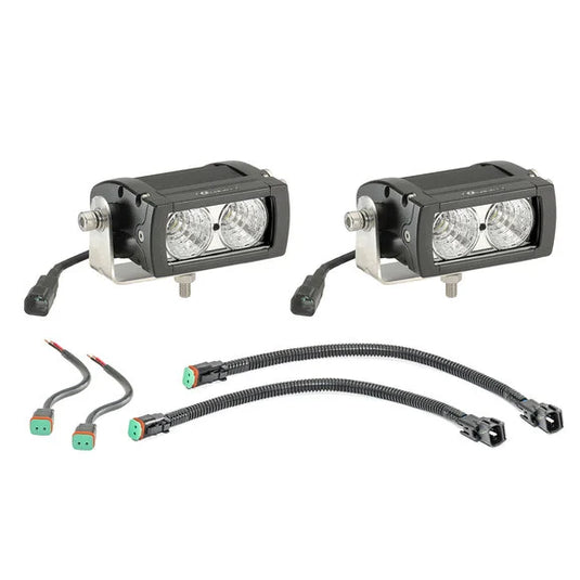 Quadratec Hi Performance 4" Rectangular LED Light Kit for 97-06 Jeep Wrangler TJ & Unlimited