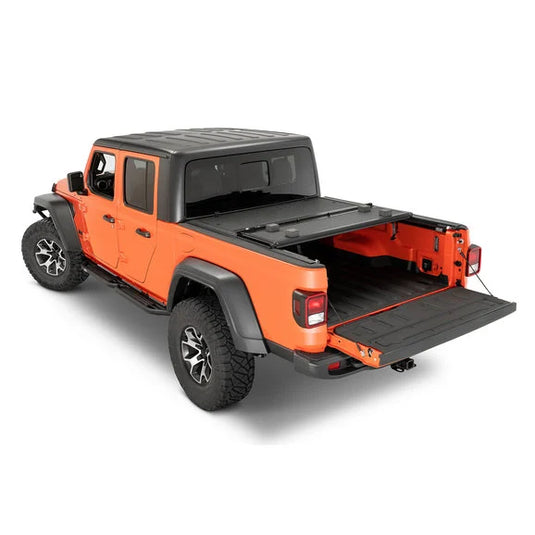 TACTIK 2433109 Low Profile Hard Tri-Fold Tonneau Cover for 20-24 Jeep Gladiator JT