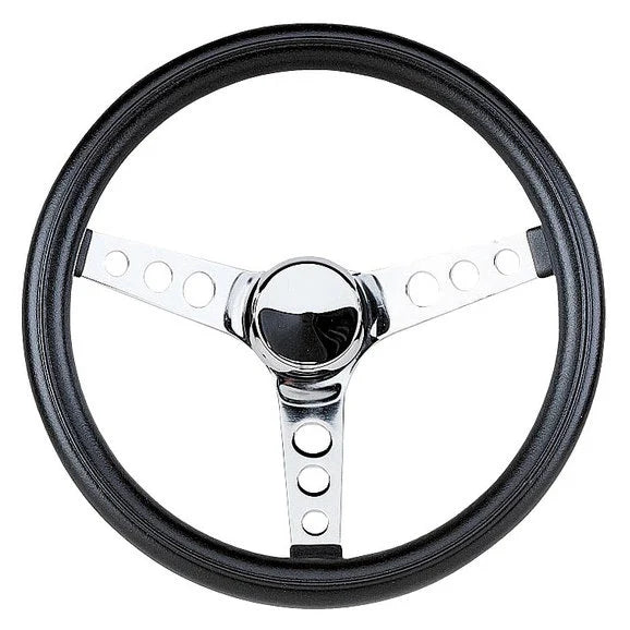 Grant Products 838 Classic Steering Wheel in Black Cushion Grip with Chrome Spokes