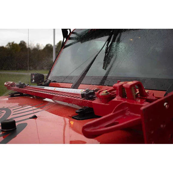 Load image into Gallery viewer, Fishbone Offroad FB31317 Hood Mounted Hi-Lift Jack Mount for 07-24 Jeep Wrangler JK, JL &amp; Gladiator JT
