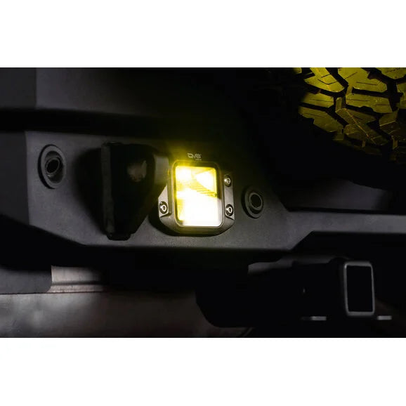 Load image into Gallery viewer, DV8 Offroad BE3FMW40W-A 3&quot; Elite Series Amber LED Flush Mount Pod Light- Flood Beam Pattern
