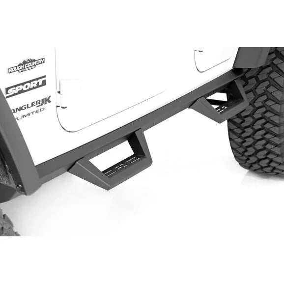 Load image into Gallery viewer, Rough Country 90765B Contoured Drop Steps for 07-18 Jeep Wrangler Unlimited JK
