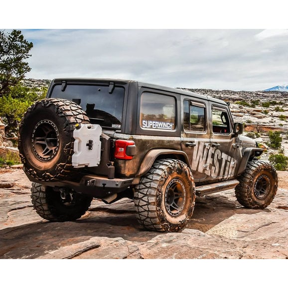 Load image into Gallery viewer, Westin WJ2 Rear Bumper with Tire Carrier for 18-24 Jeep Wrangler JL
