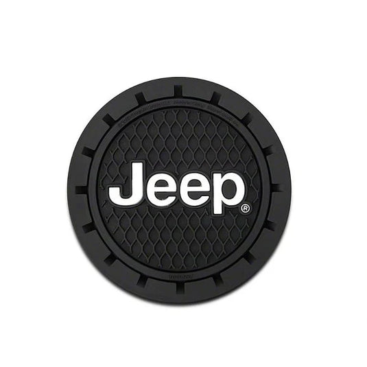 Plasticolor 000652R01 Jeep Logo Cup Holder Coaster  for Jeep Vehicles