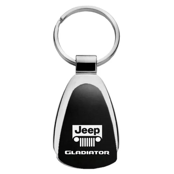 Load image into Gallery viewer, Automotive Gold Teardrop Jeep Logo Gladiator Keychain
