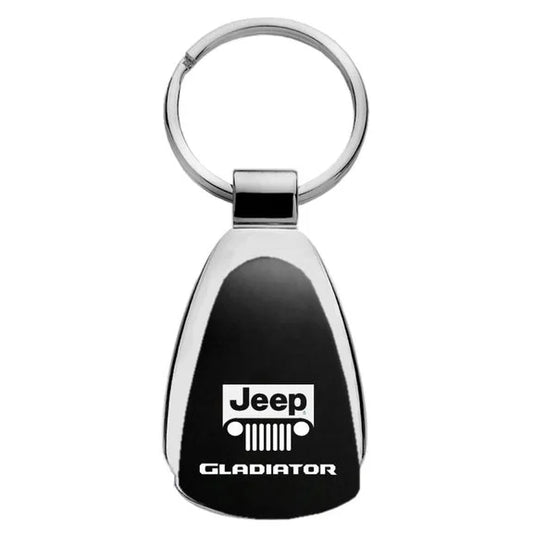 Automotive Gold Teardrop Jeep Logo Gladiator Keychain