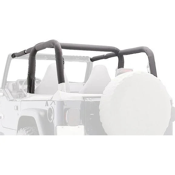 Rampage Products 768915 Roll Bar Pad & Cover Kit in Black Denim for 92-95 Jeep Wrangler YJ