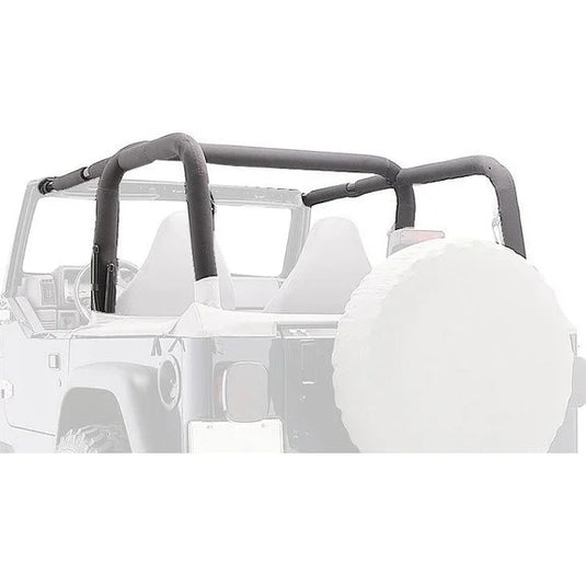 Rampage Products 768915 Roll Bar Pad & Cover Kit in Black Denim for 92-95 Jeep Wrangler YJ