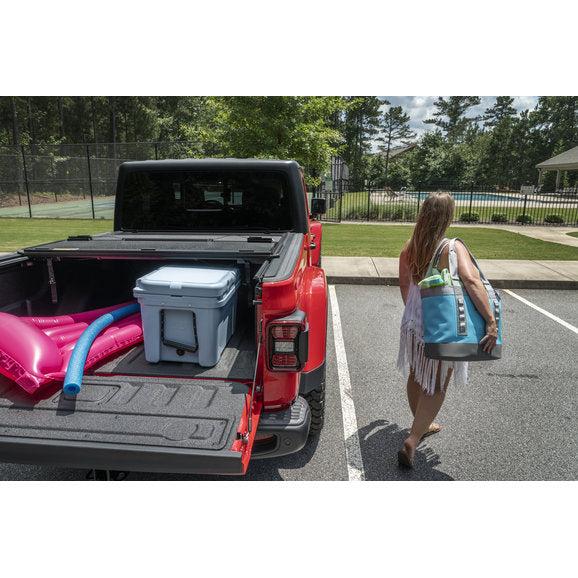 Load image into Gallery viewer, Rugged Ridge 13550.24 Armis Hard Folding Bed Cover with LINE-X for 20-21 Jeep Gladiator JT
