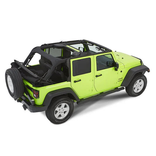 Bestop 54923-35 Trektop NX Glide Soft Top in Black Diamond for 07-18 Jeep Wrangler JK 4 Door