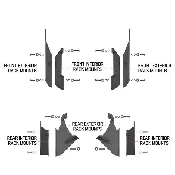 Go Rhino 5910013T SRM Roll Bar Mounting Bracket Kit for 07-18 Jeep Wrangler JK & Unlimited JK