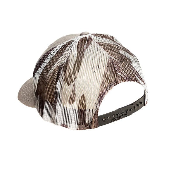 Load image into Gallery viewer, Jeep Merchandise Jeep Heather Grey and Camo Trucker Patch Hat
