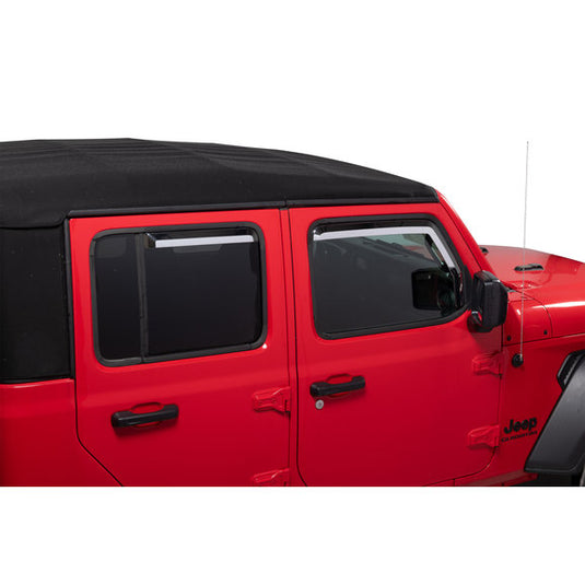 Putco Element Chrome Window Visors for 18-24 Jeep Wrangler JL & Gladiator JT