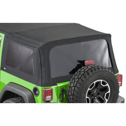 MasterTop Complete Replacement Soft Top Window Kits for 07-18 Jeep Wrangler JK 2-Door with Original Factory Soft Top